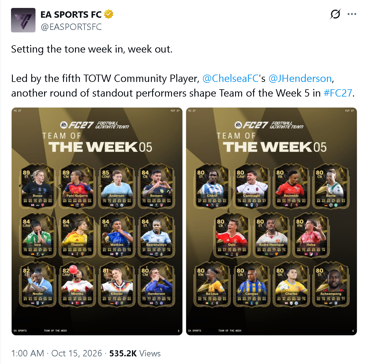 official announcement