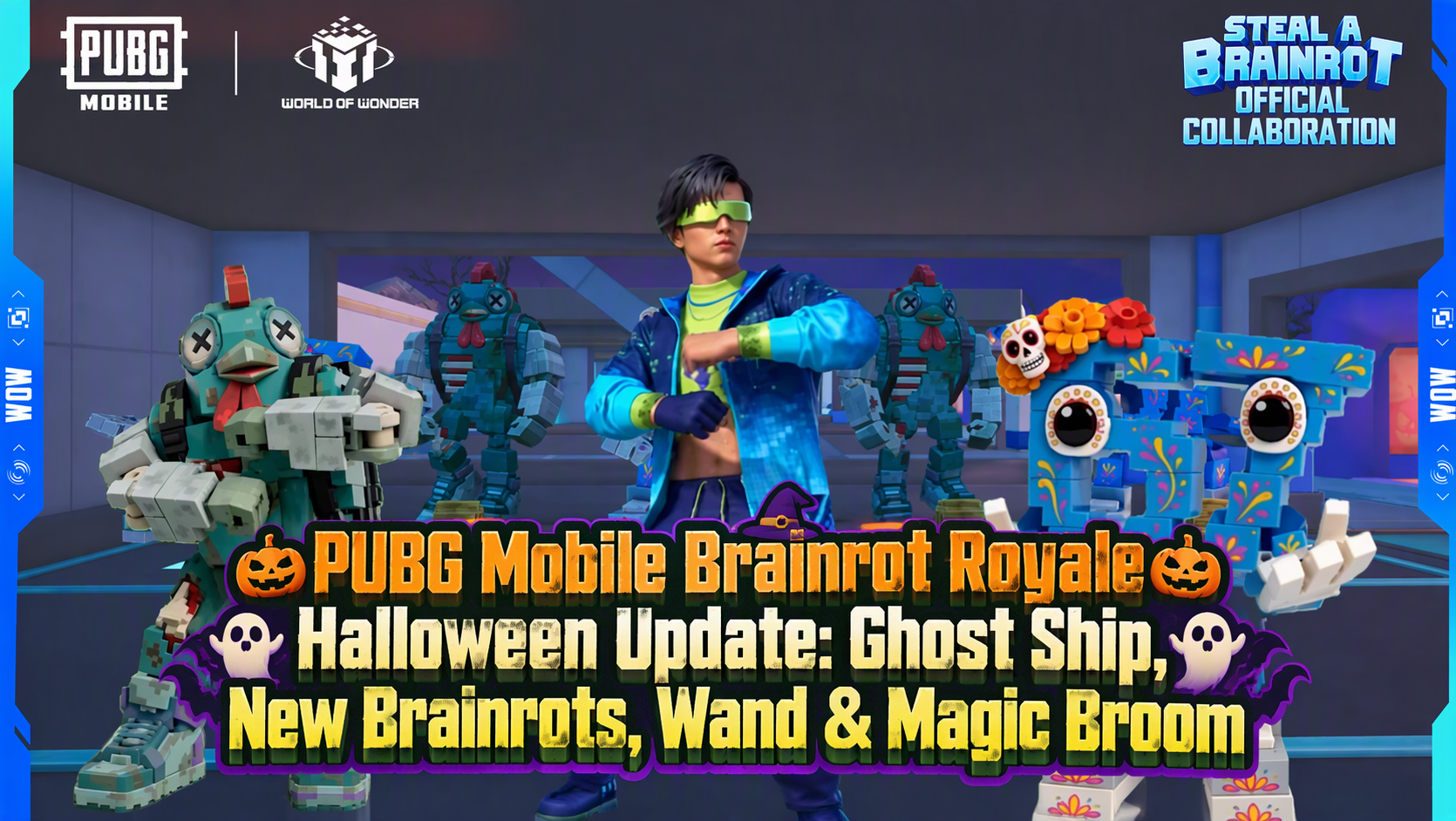 PUBG Mobile Brainrot Royale Halloween Update: Ghost Ship, New Brainrots, Wand ＆ Magic Broom