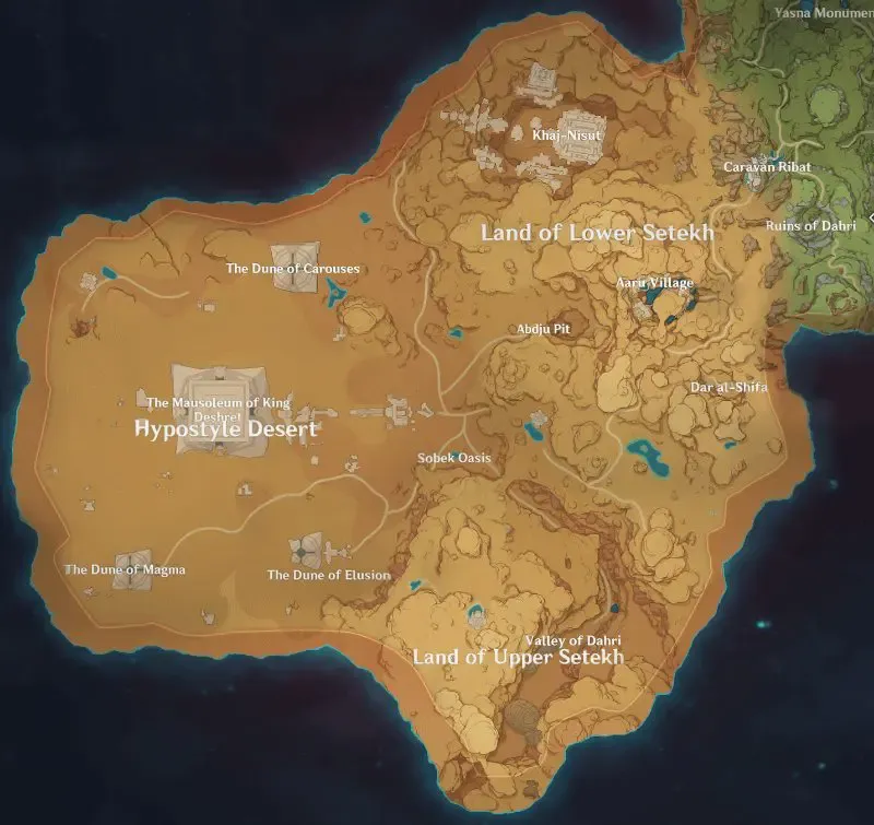 Hypostyle Desert and Setekh areas
