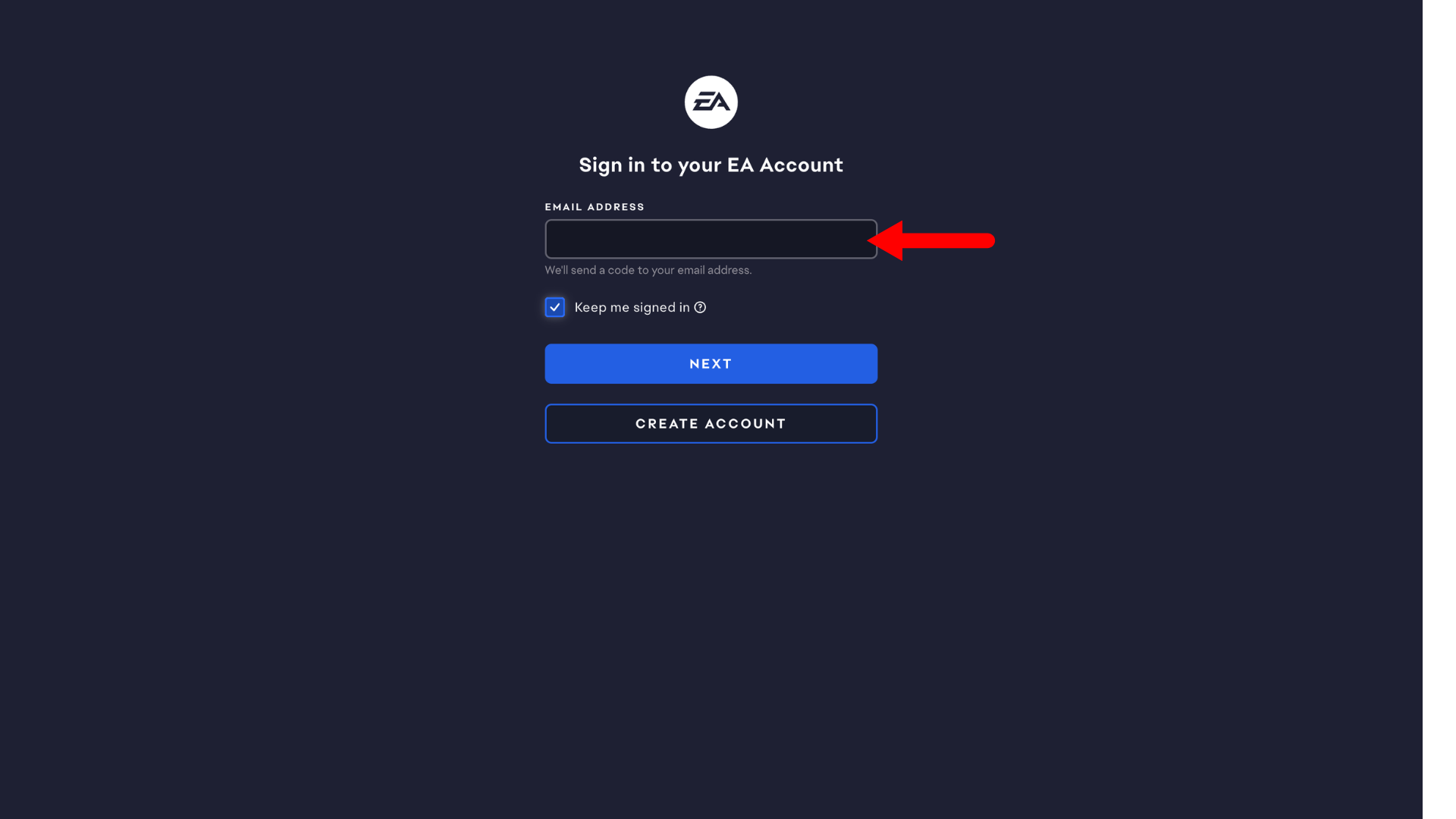 Type your email address