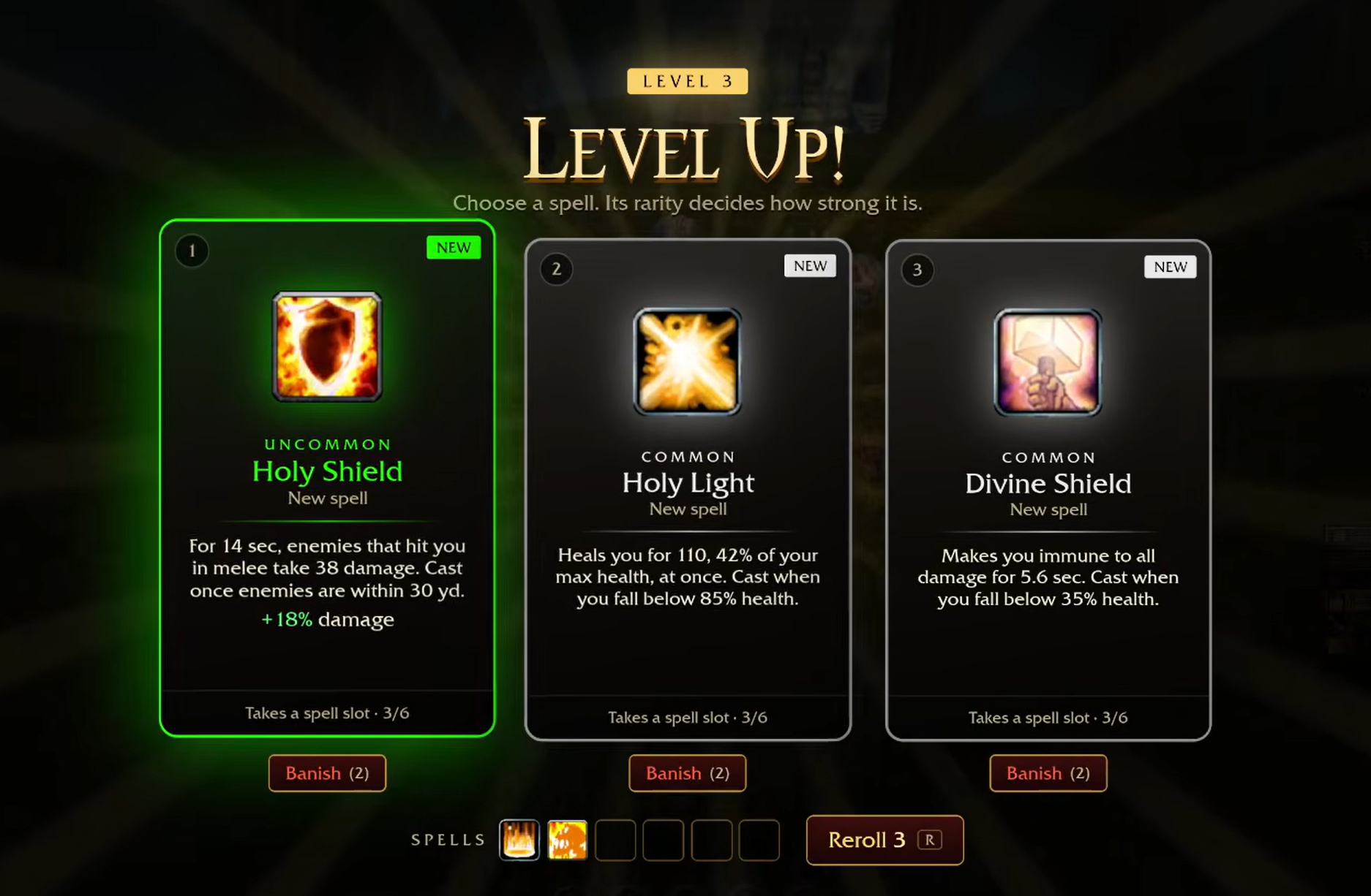Holy Shield (the core of this build). Take it the moment it appears.